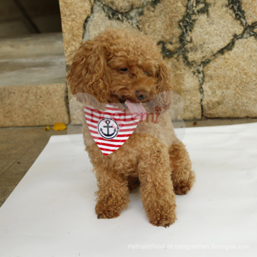 Atacado best selling Âncora Stripe Algodão barato pet cachecol cão Bandana